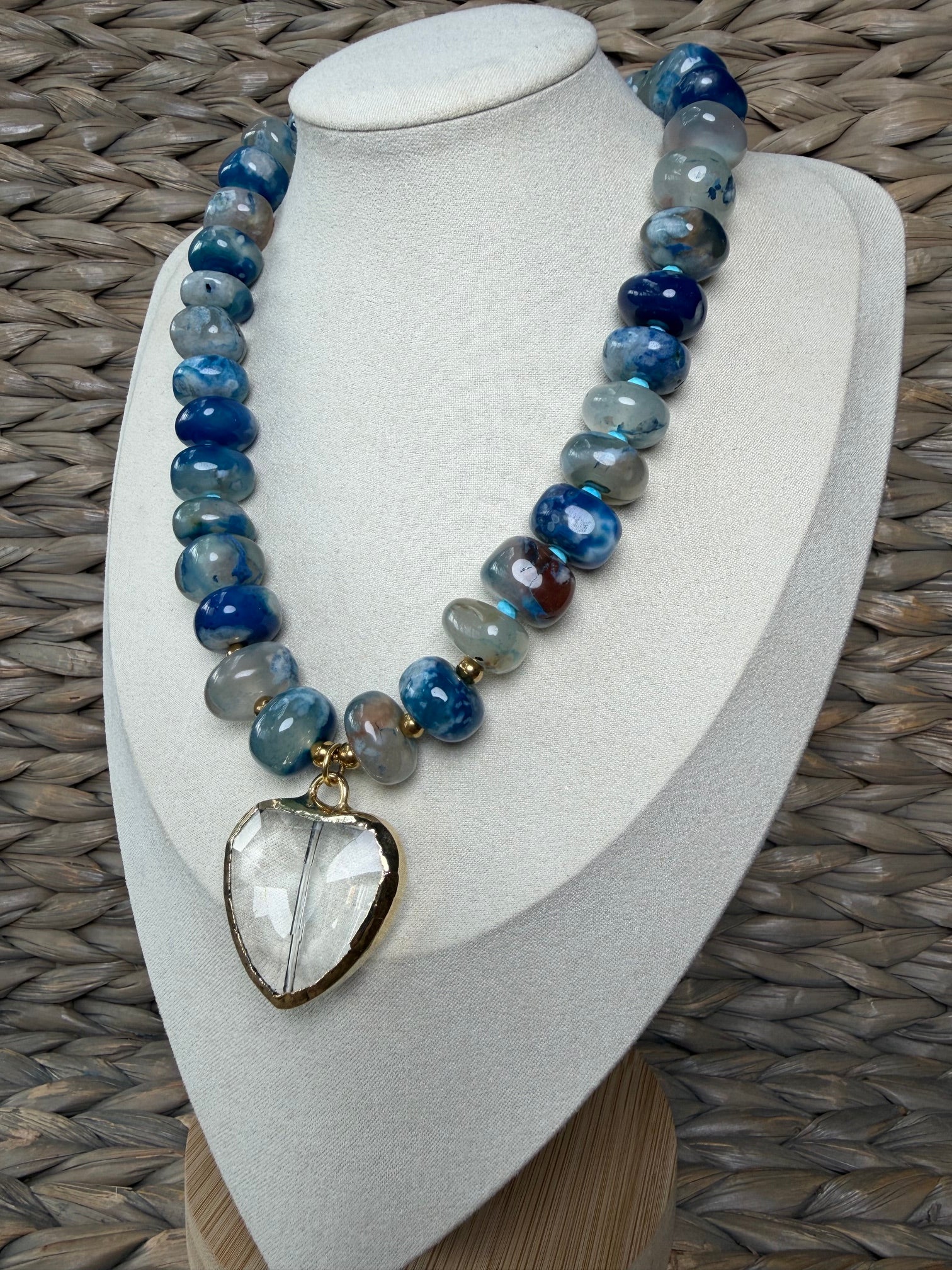 Indigo Heart Necklace