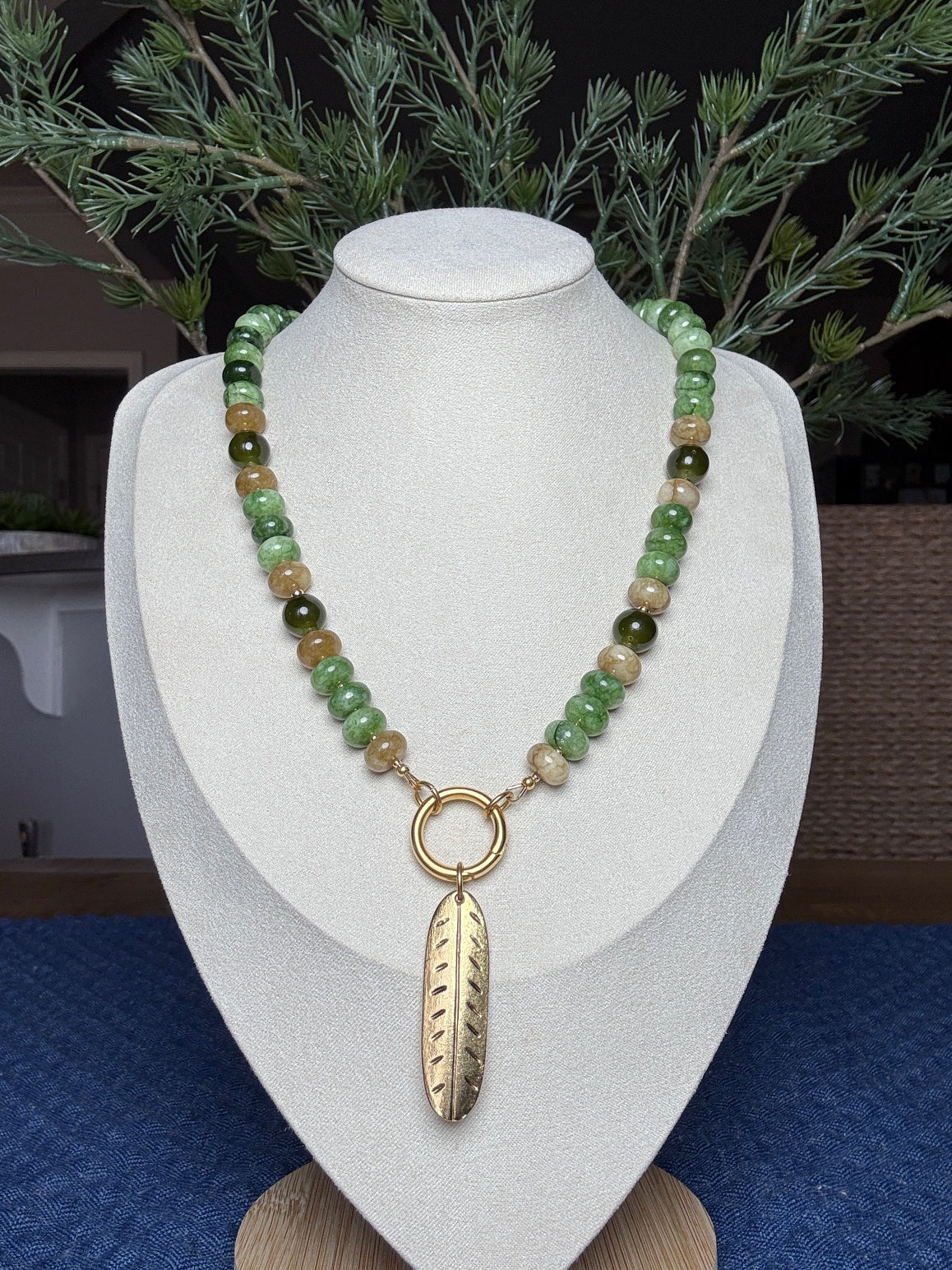 Fern and Gold Necklace