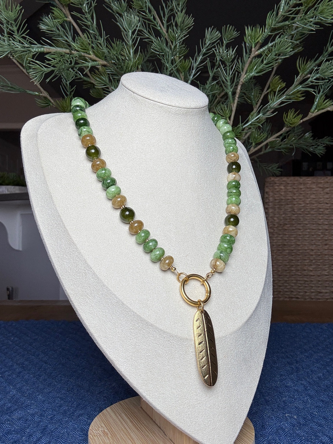 Fern and Gold Necklace