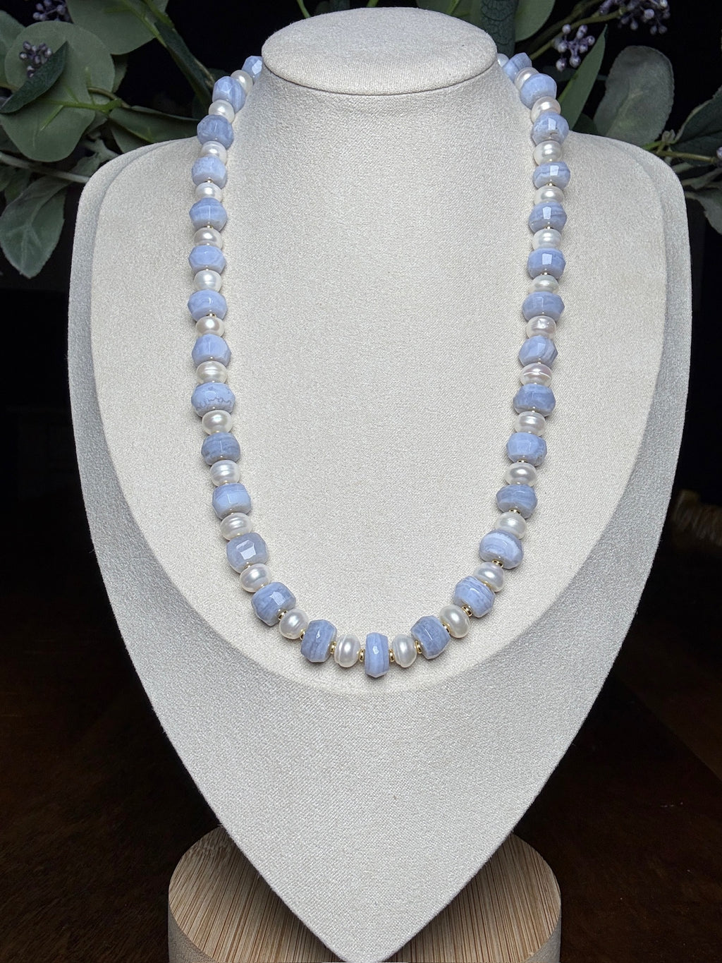 Something Blue Lace Necklace