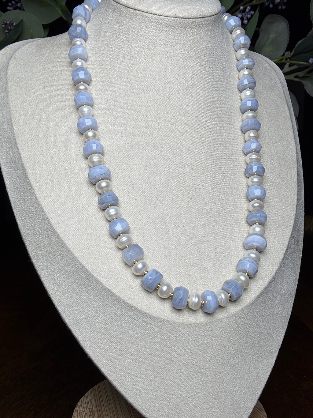 Something Blue Lace Necklace