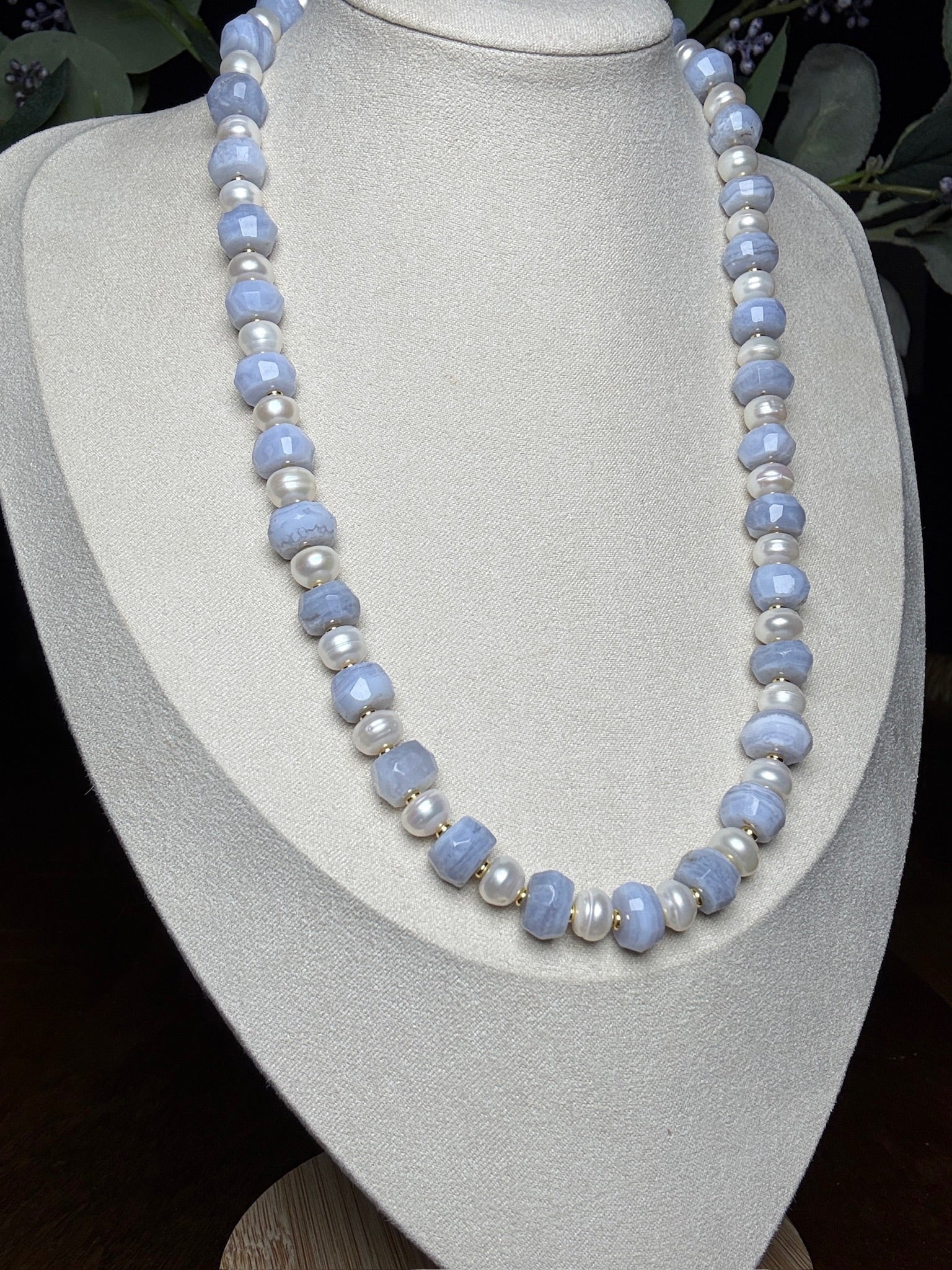 Something Blue Lace Necklace
