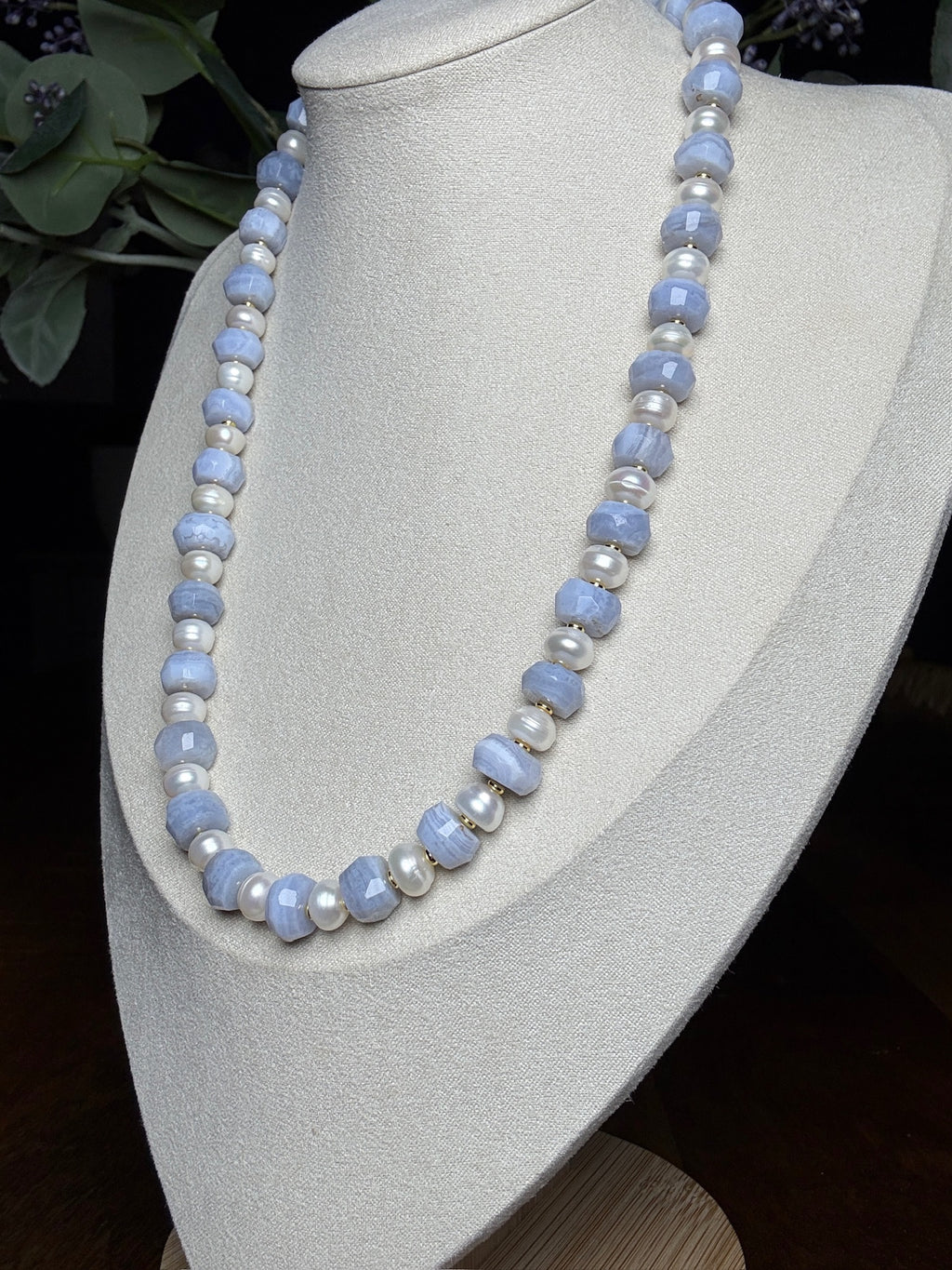 Something Blue Lace Necklace