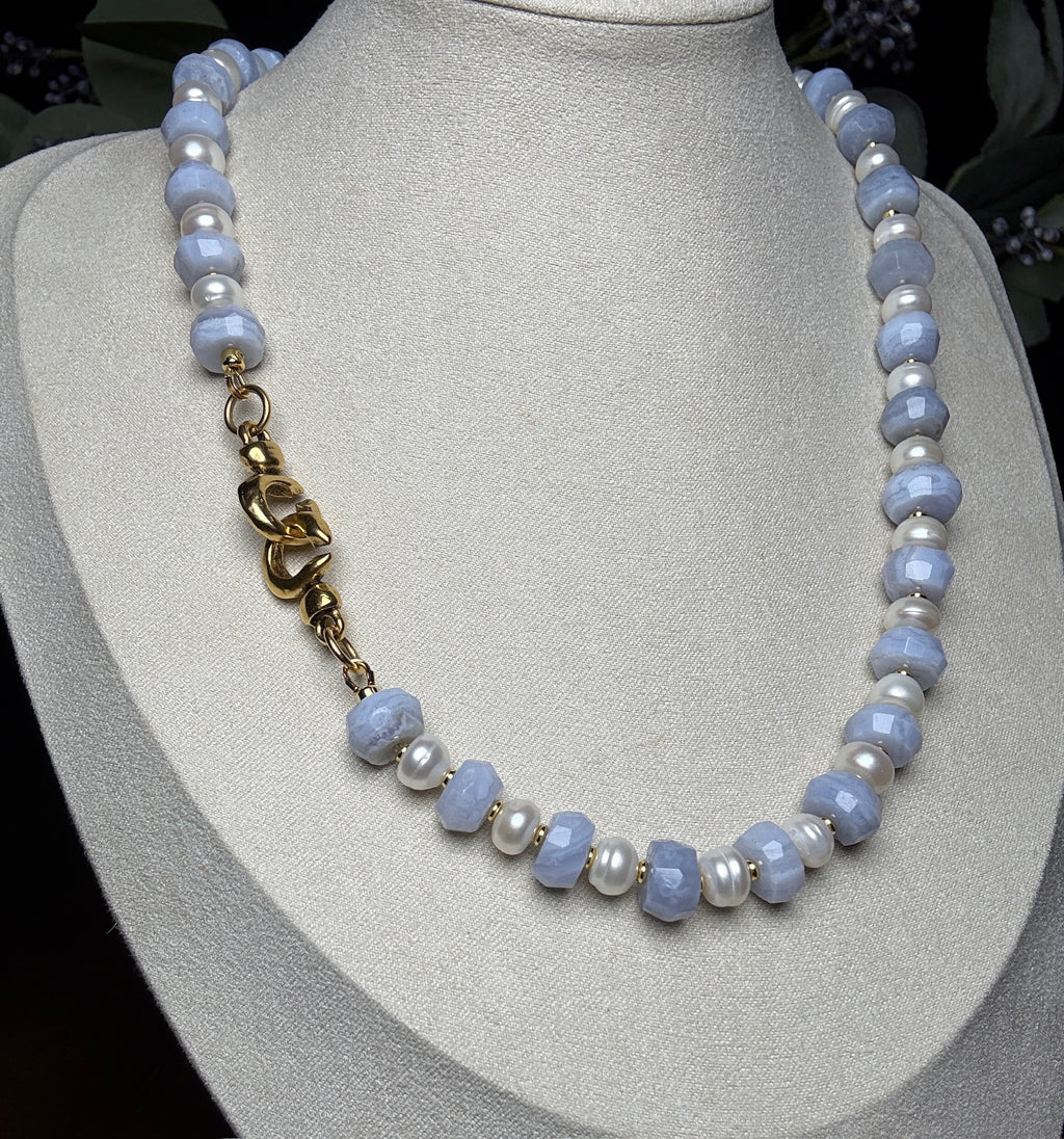 Something Blue Lace Necklace
