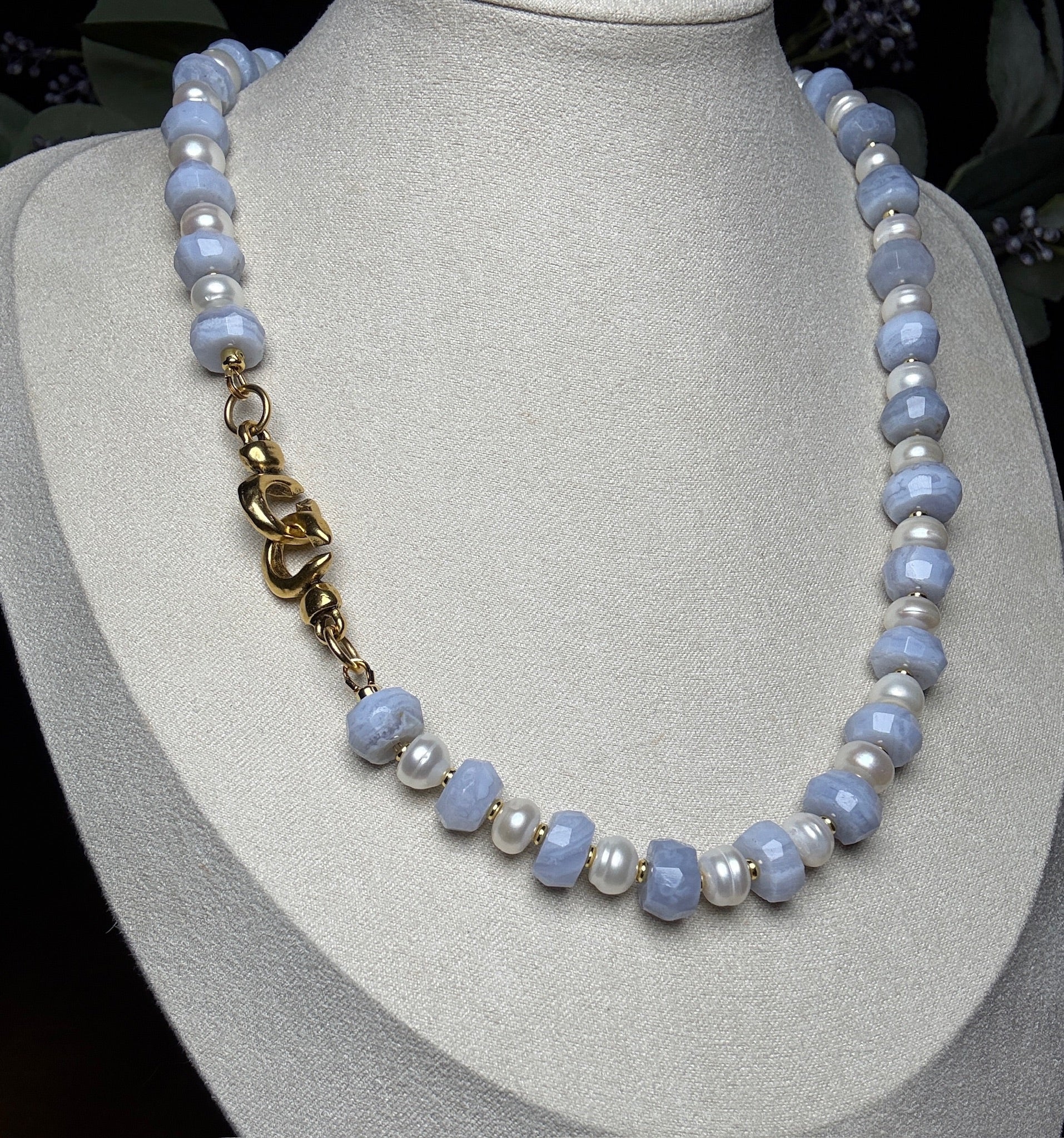 Something Blue Lace Necklace