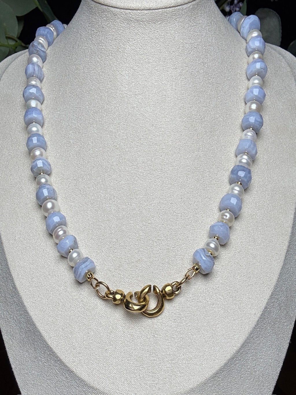 Something Blue Lace Necklace