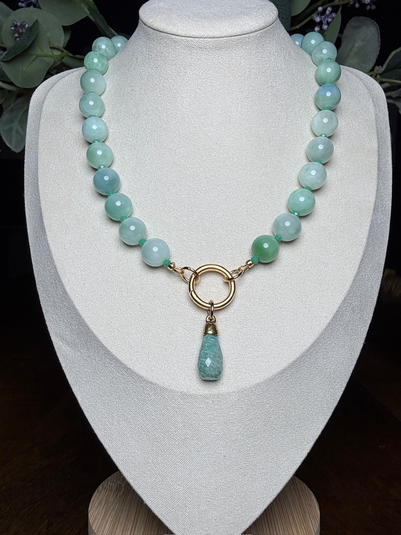 Jadeite Pear Necklace
