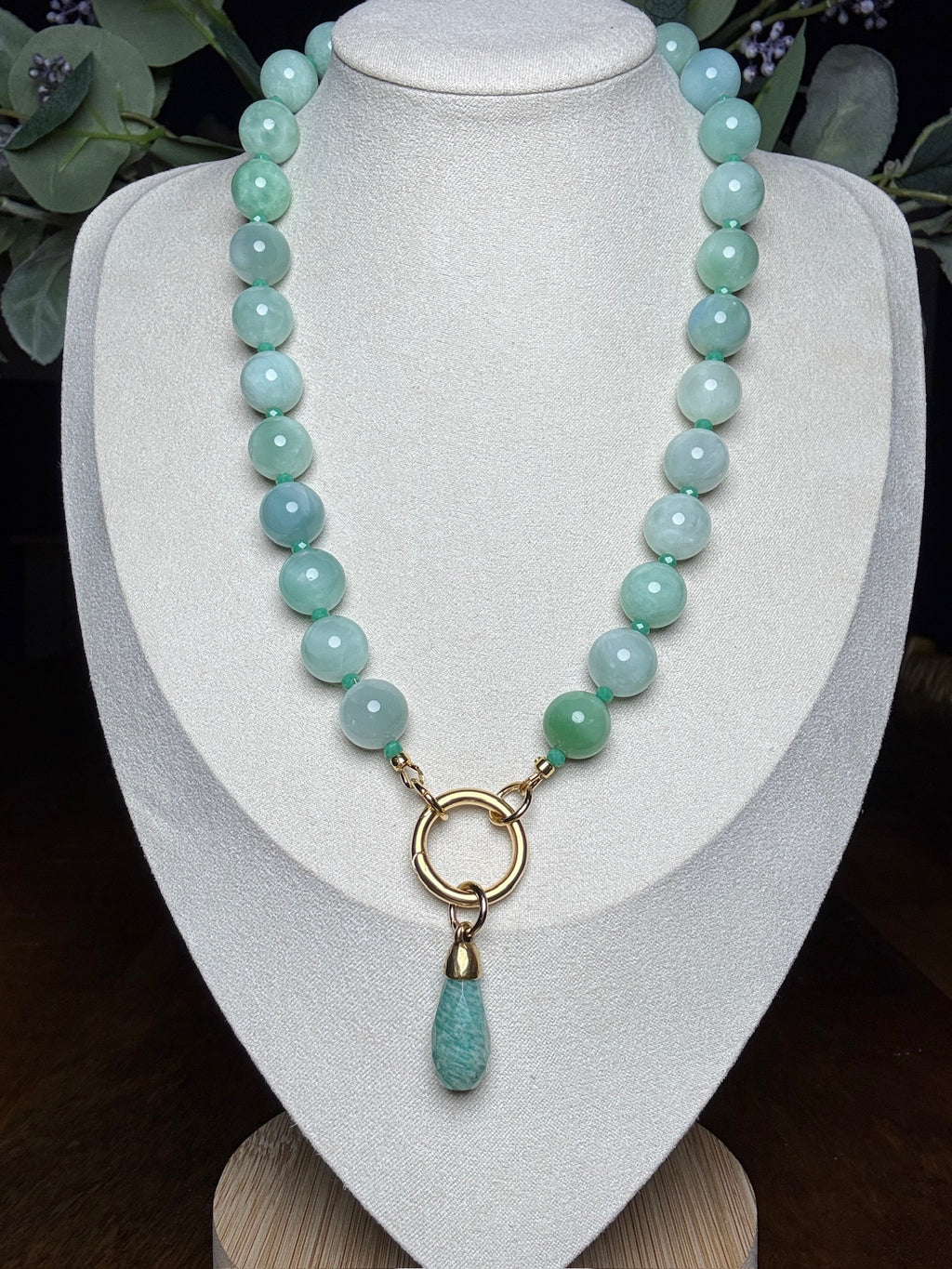 Jadeite Pear Necklace