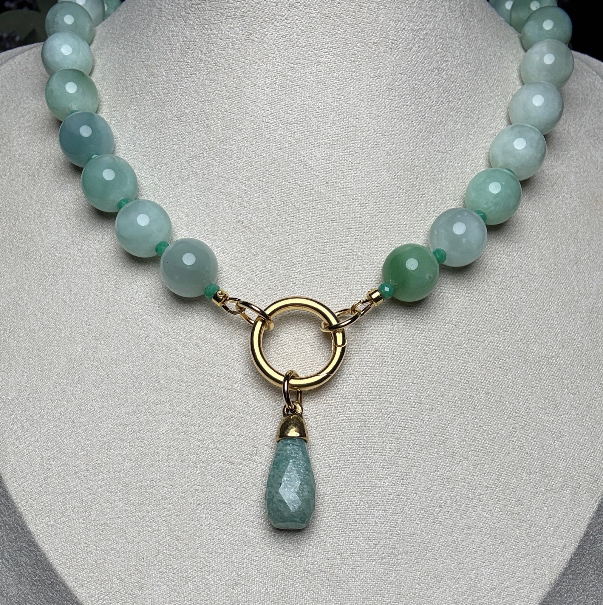 Jadeite Pear Necklace