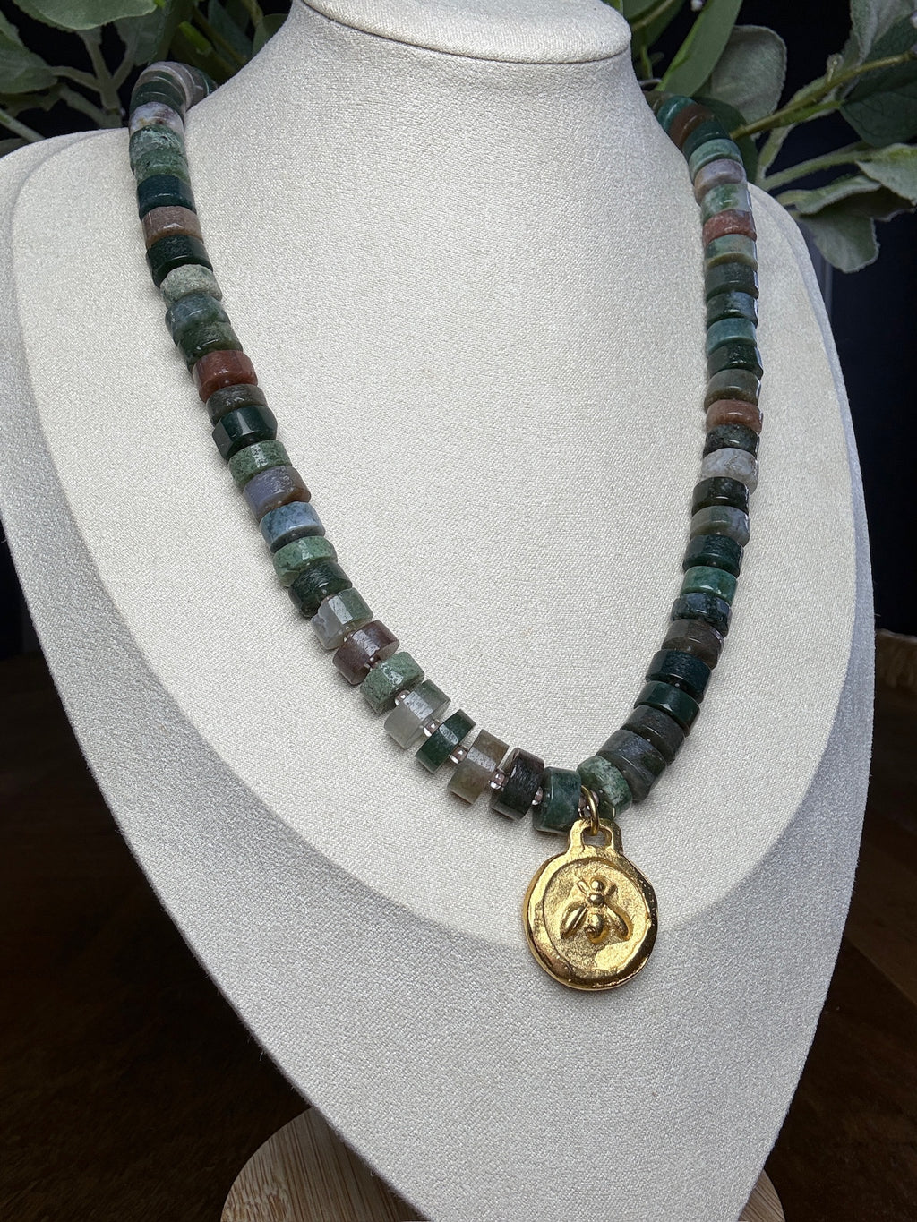 Monarch of the Moss Necklace