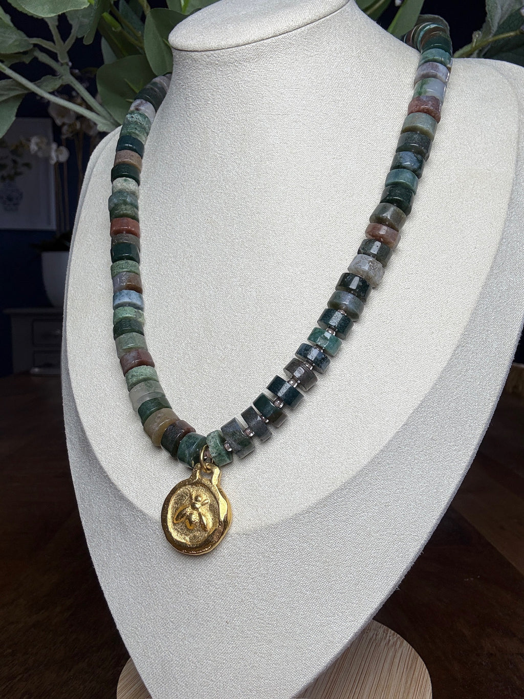 Monarch of the Moss Necklace
