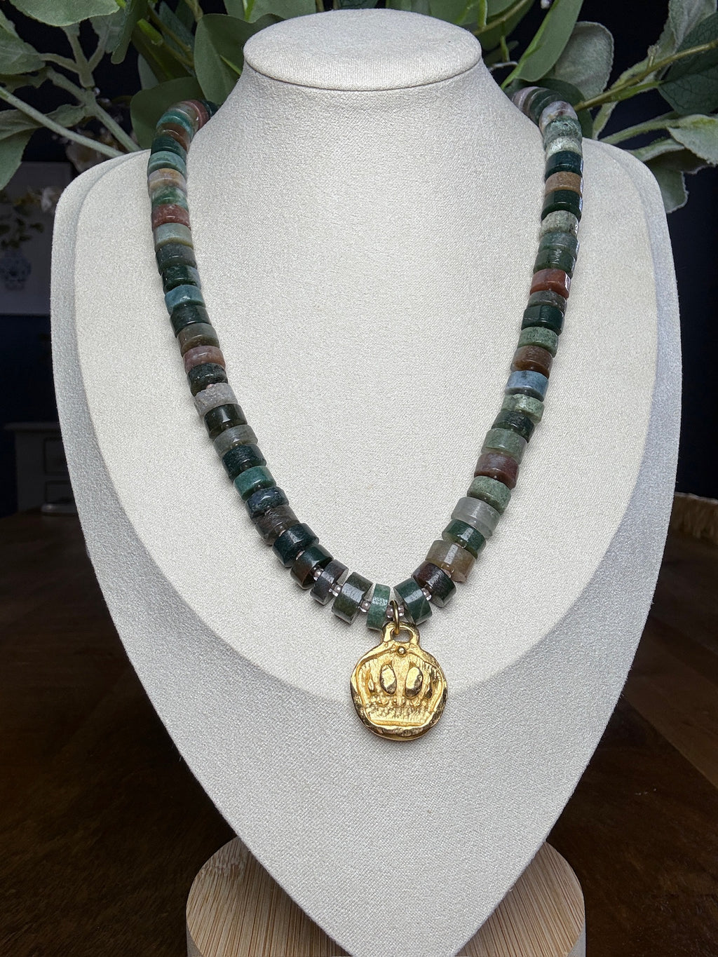 Monarch of the Moss Necklace