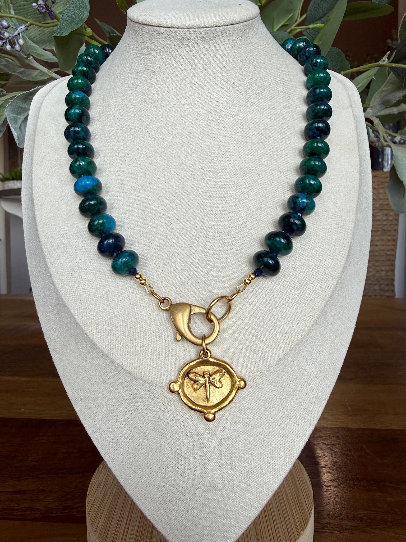 Teal Wings Necklace
