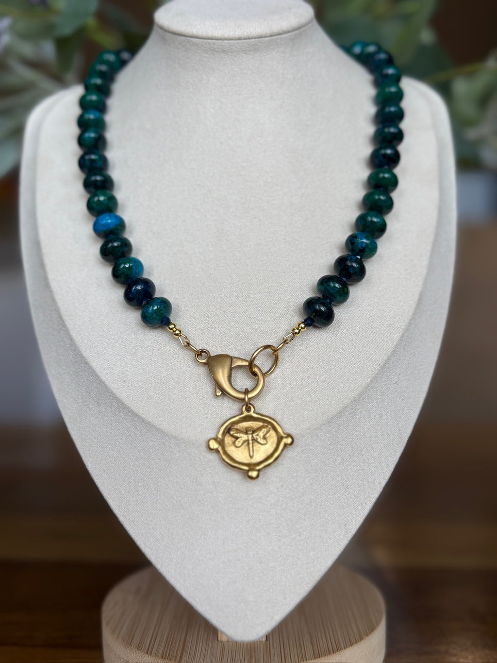 Teal Wings Necklace