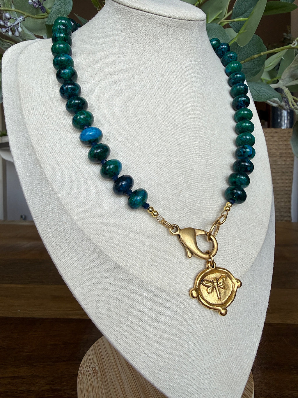 Teal Wings Necklace