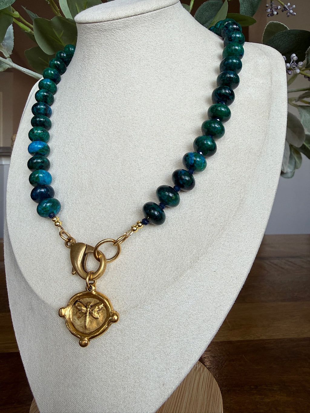 Teal Wings Necklace