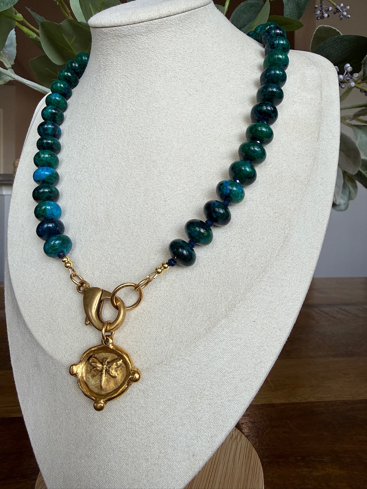 Teal Wings Necklace