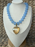 Champagne Heart Necklace