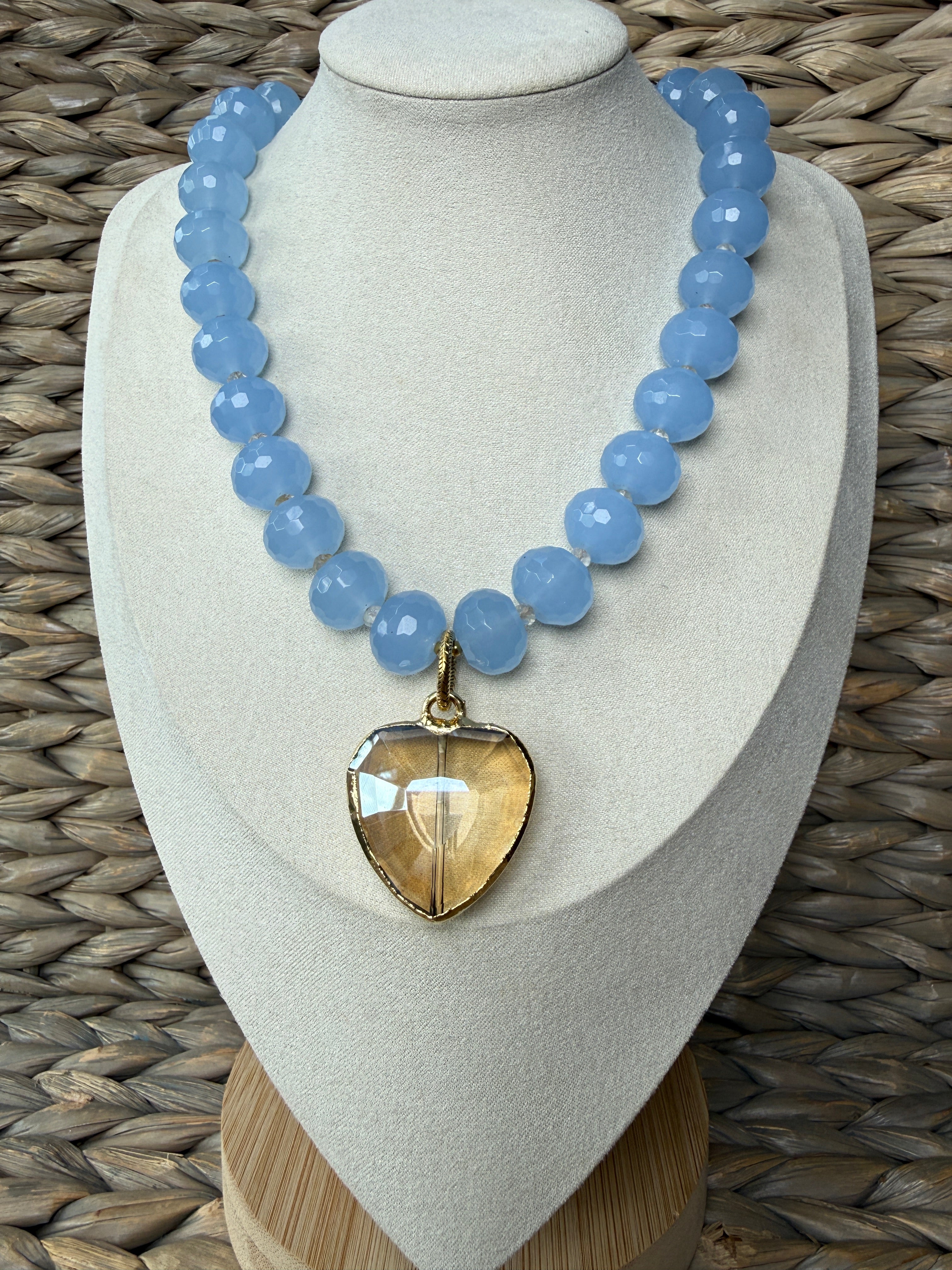 Champagne Heart Necklace