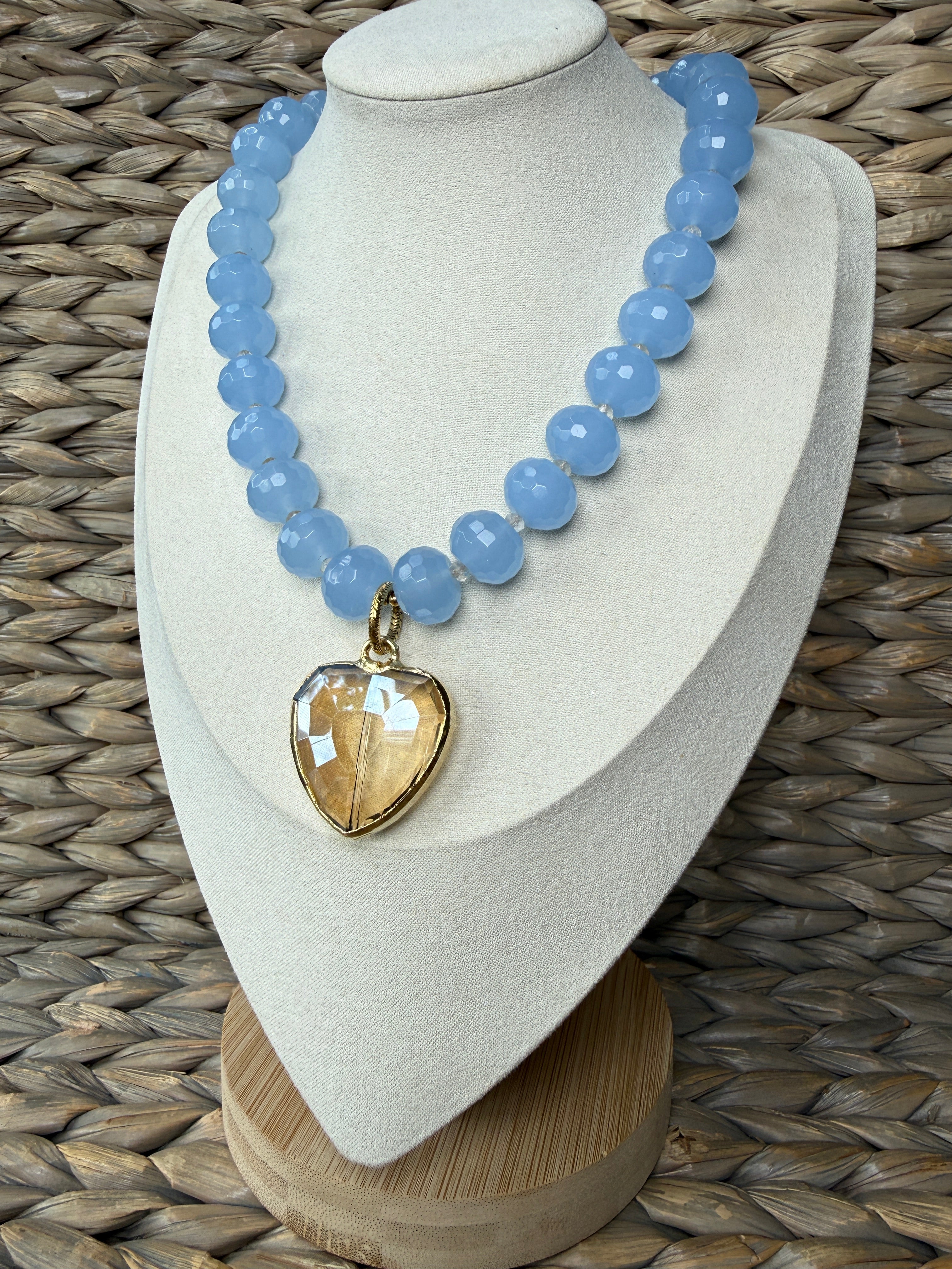 Champagne Heart Necklace