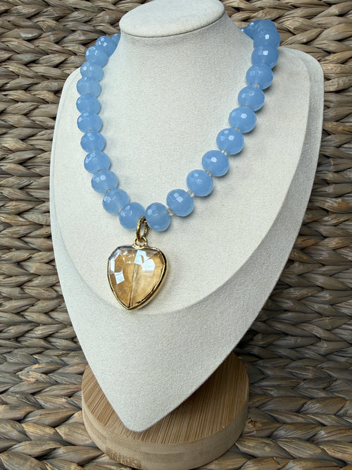 Champagne Heart Necklace