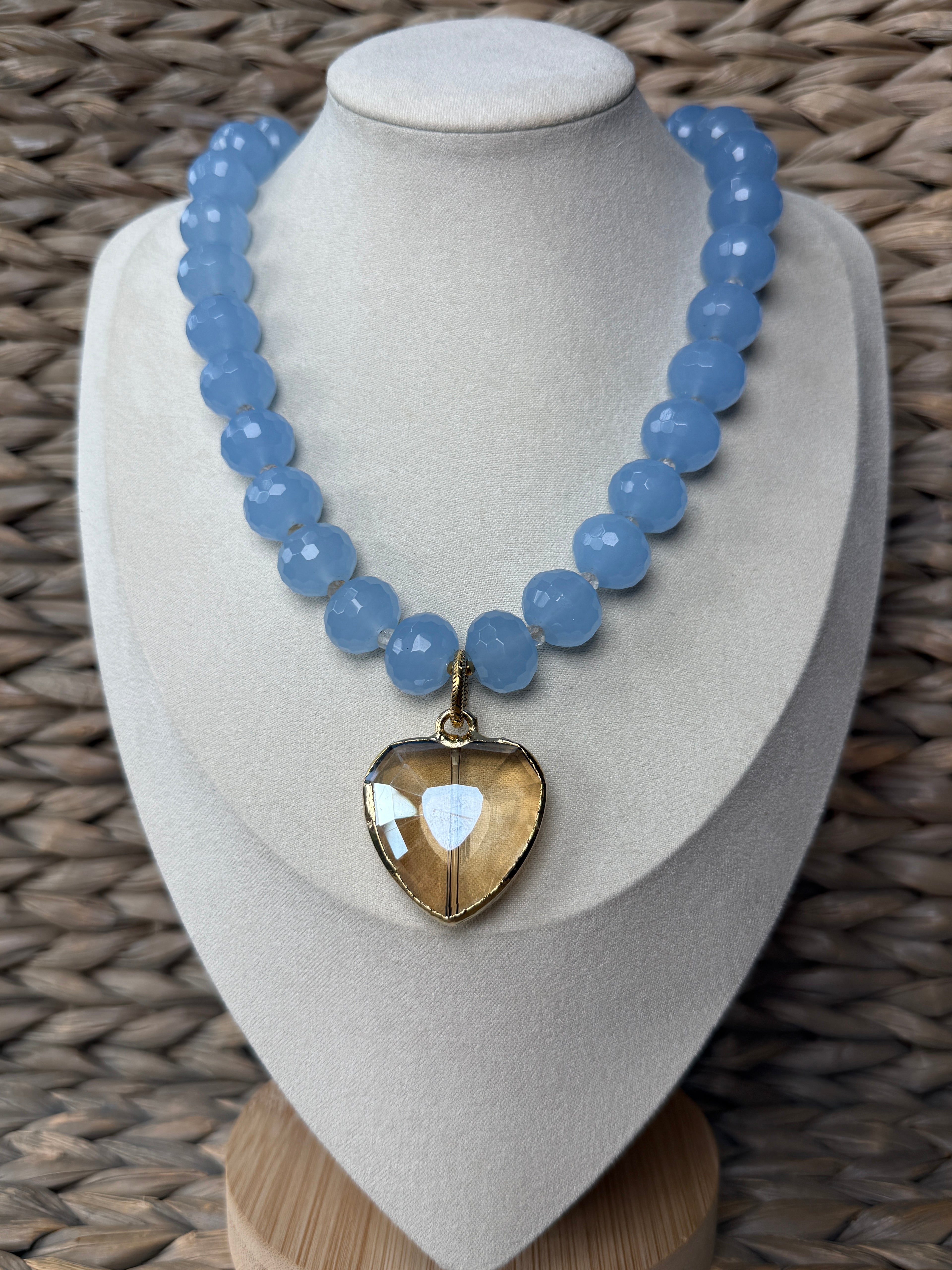 Champagne Heart Necklace
