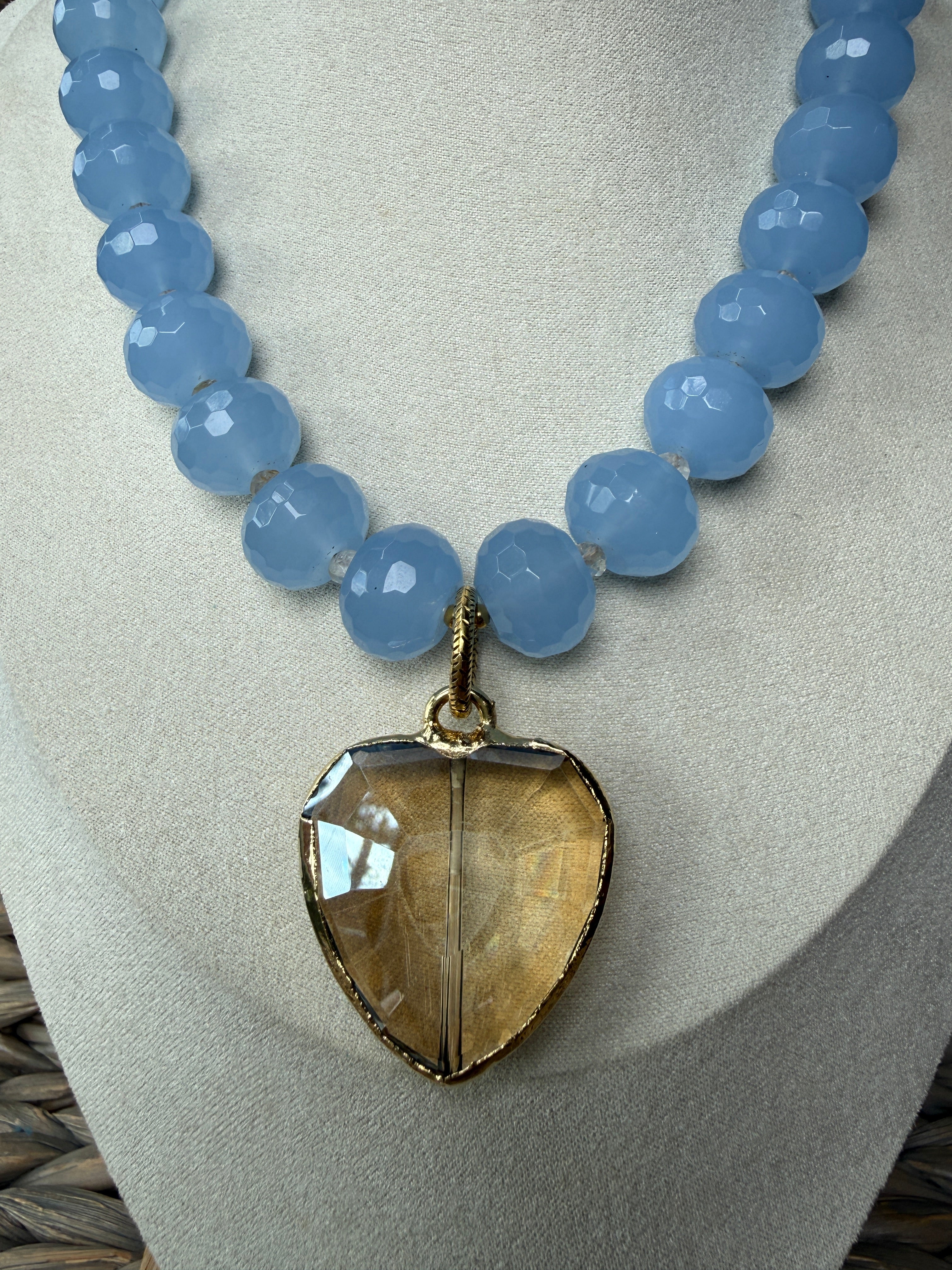 Champagne Heart Necklace