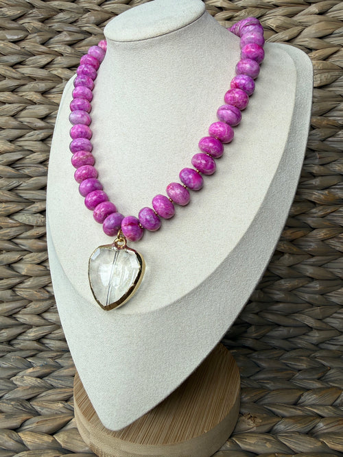 Cerise Heart Necklace